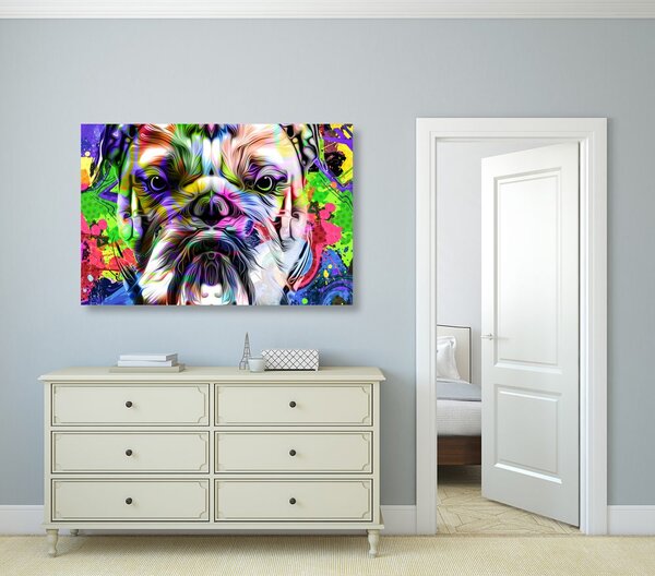 Tablou pop-art buldog