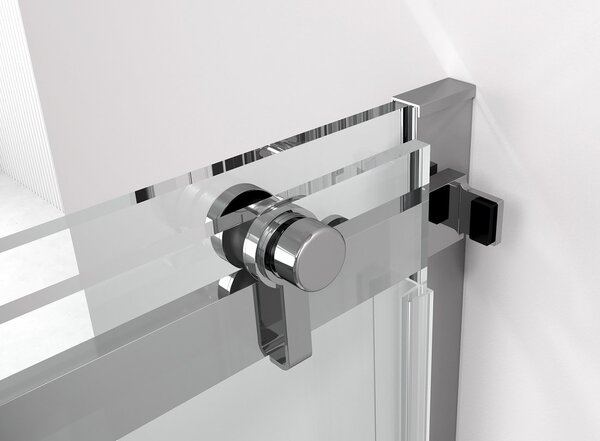 Polysan Polysan, usa de dus THRON LINE ROUND 1000 mm, canale rotunde, sticla transparenta, TL5010-5005