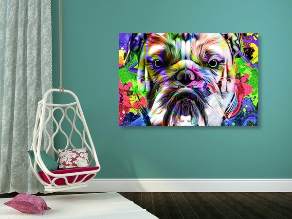 Tablou pop-art buldog