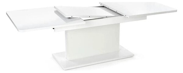 Masa extensibila BUSETTI, alb mat, PAL, 126/167x70x56/74 cm