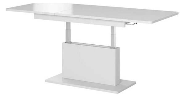 Masa extensibila BUSETTI, alb mat, PAL, 126/167x70x56/74 cm