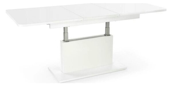 Masa extensibila BUSETTI, alb mat, PAL, 126/167x70x56/74 cm