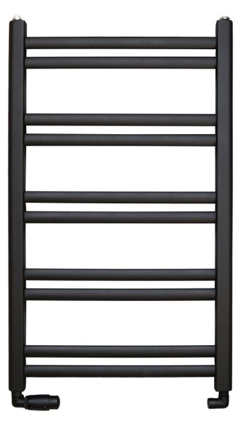 Regnis Retro, element electric de încălzire 540x1280 mm, 600W, negru mat, RETRO1280/540/D500/BLACK/ELE