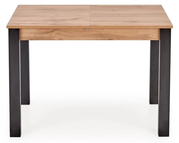 Masa extensibila GINO, stejar/negru, PAL furniruit, 100/138x60x75 cm