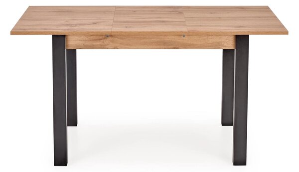 Masa extensibila GINO, stejar/negru, PAL furniruit, 100/138x60x75 cm