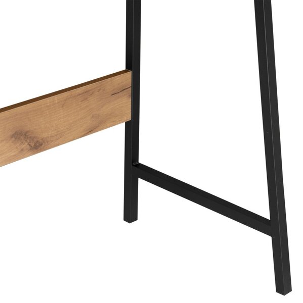 Birou pentru laptop, picioare inclinate, blat laminat, cadru otel, maxim 25 kg, 100x73.5x50 cm