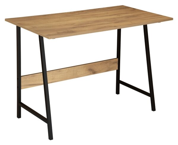 Birou pentru laptop, picioare inclinate, blat laminat, cadru otel, maxim 25 kg, 100x73.5x50 cm