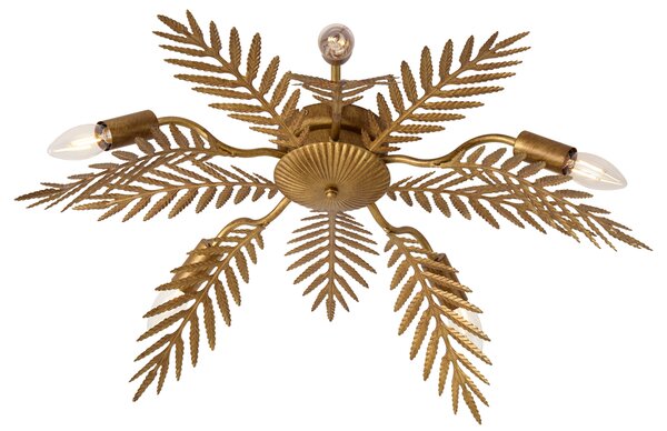 Plafoniera vintage aurie 70 cm 5 lumini - Botanica