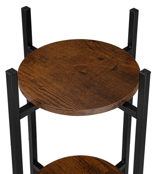 Suport de flori SAMIR RUSTIC, 2 polite, structura metalica, inaltime 61 cm