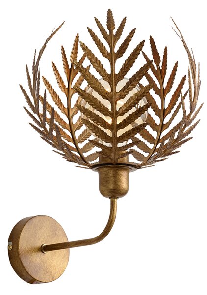 Lampă de perete vintage aurie 26,5 cm - Botanica