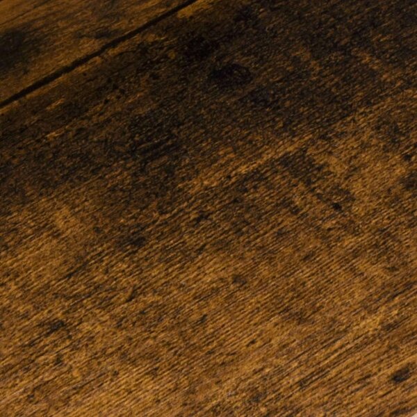 Suport de perete pentru plante, stil rustic, sarcina maxima 5 kg, otel si placa laminata 17,5x17,5 cm, culoare stejar