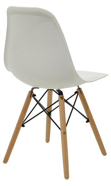 Set masa si scaune dining, 5 buc, Julita Antoro, Transparent, 80x80x75 cm