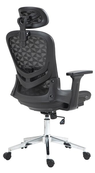 Scaun manager Mergi plasa neagra 62x63x120 cm