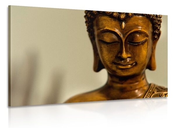 Tablou cap de Buddha din brondz