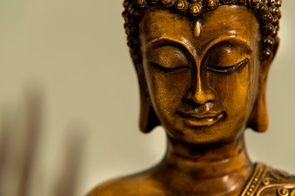 Tablou cap de Buddha din brondz