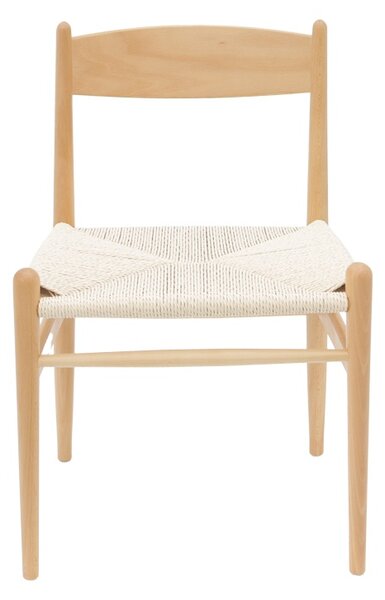 Scaun Conan din lemn de fag cu sezut din sfoara naturala 52x46x78 cm