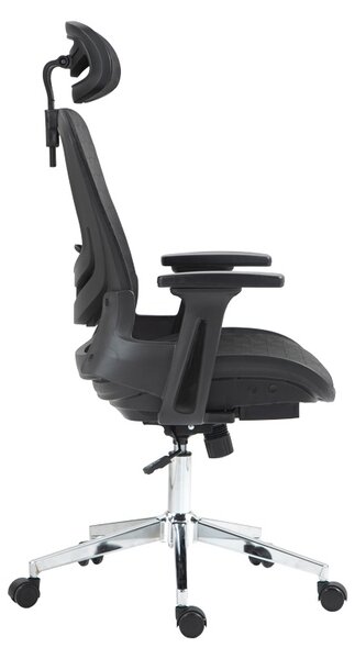 Scaun manager Mergi plasa neagra 62x63x120 cm