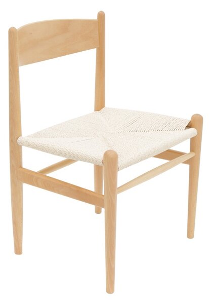 Scaun Conan din lemn de fag cu sezut din sfoara naturala 52x46x78 cm