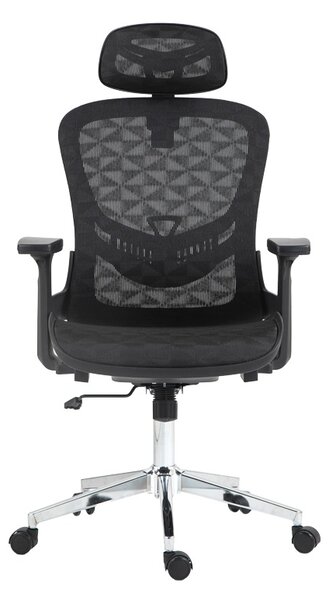 Scaun manager Mergi plasa neagra 62x63x120 cm
