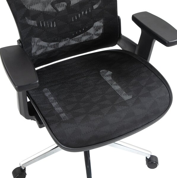 Scaun manager Mergi plasa neagra 62x63x120 cm