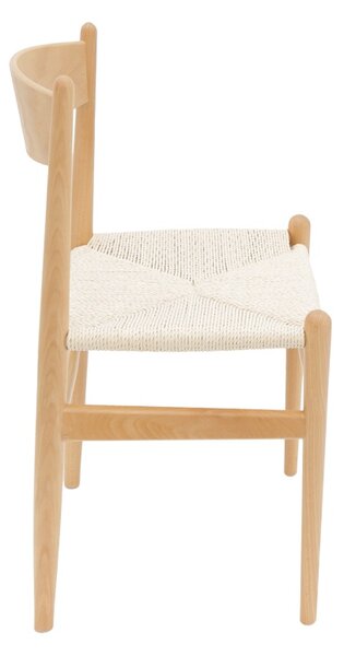 Scaun Conan din lemn de fag cu sezut din sfoara naturala 52x46x78 cm