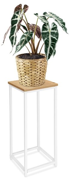 Suport pentru flori, model ARBEN CRAFT, raft laminat, inaltime 63 cm, stejar/alb