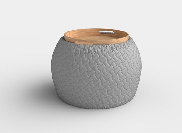 Taburet multifunctional gri Bono, cu spatiu pentru depozitare, 54x37 c