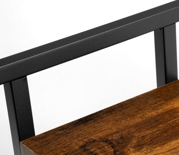 Suport de flori cu 3 polite laminate, raft 17x17 cm, maxim 15 kg, montare perete