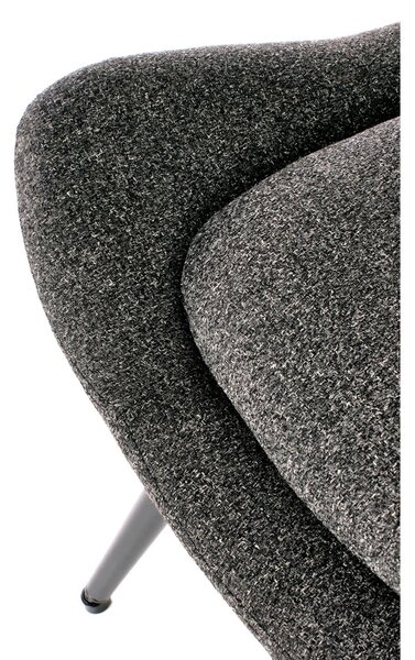 Scaun fluture ATLANTIS, gri antracit/negru, stofa/otel, 77x80x106 cm