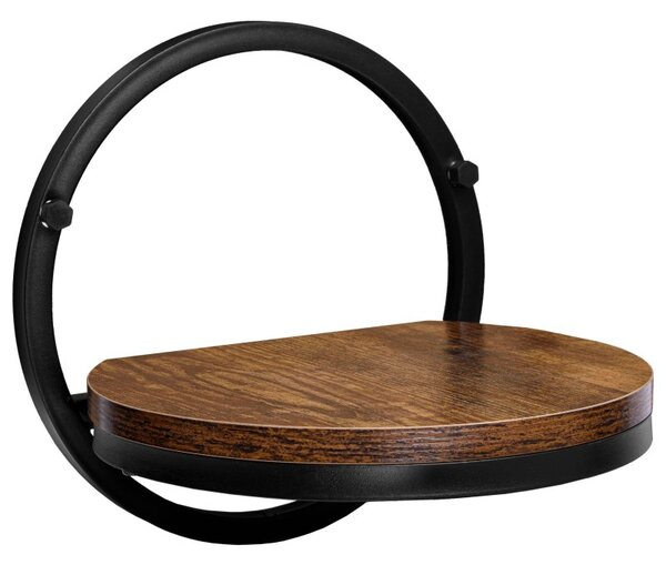 Suport suspendat pentru flori, Ebro Rustic, sustine maxim 5 kg, raft 26 cm, placa laminata, cadru otel
