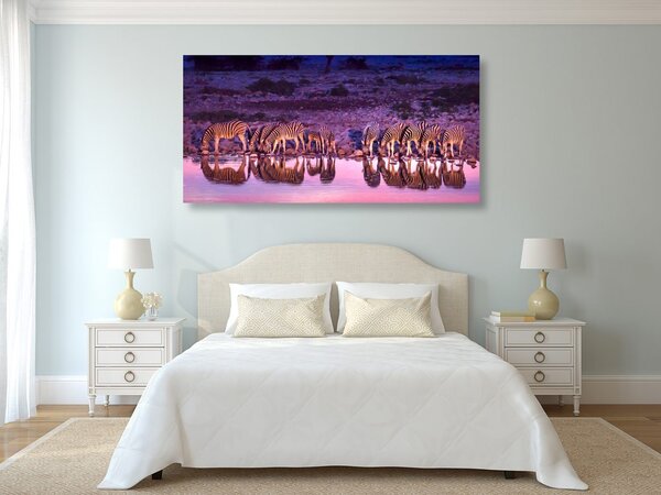 Tablou zebre în safari