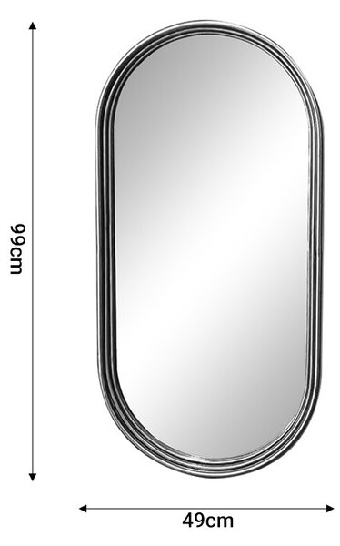 Oglinda Olympon aurie metalica 49x5x99 cm