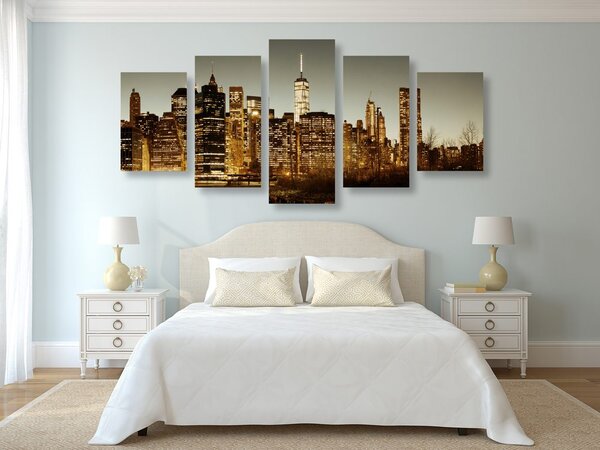 Tablou 5-piese centrul New York-ului