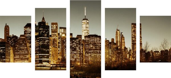 Tablou 5-piese centrul New York-ului