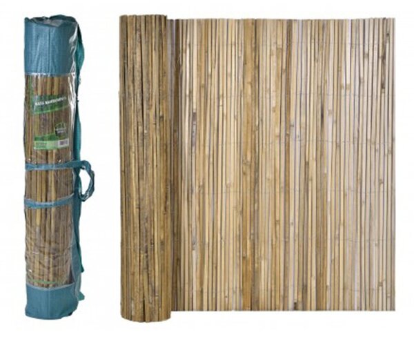 Gard din bambus natural pentru delimitare spatiu, 1.8 m x 3 m, paravan terasa sau balcon