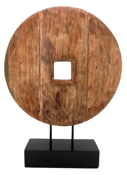 Decoratiune masa Cart lemn de mango natural si fier 40x9x54 cm