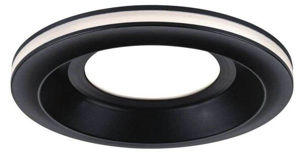 Paulmann Lampă de încastrare cu LED Sormus, negru, Ø 10 cm, IP65, set 3, Negru, Baie, Plastic, Modern, Plafon încastrat