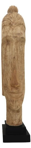 Statueta Buddha Dran bust lemn de mango natural 12x12x63.5 cm