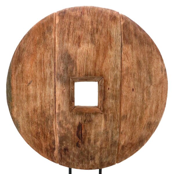 Decoratiune masa Cart lemn de mango natural si fier 40x9x54 cm