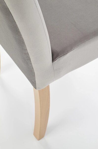 Scaun CLARION, gri/stejar auriu, stofa/lemn de fag, 42X58X97 cm