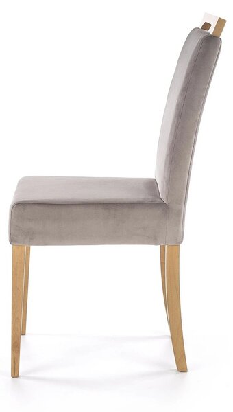 Scaun CLARION, gri/stejar auriu, stofa/lemn de fag, 42X58X97 cm