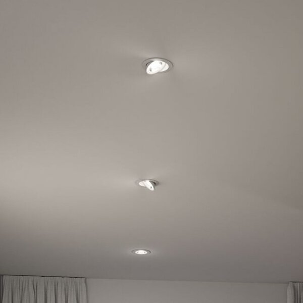 Paulmann Lampă de încastrare LED Aumus White Select CCT albă, set 3 bucăți, reglabil, Alb, Camera de zi / sufragerie, Aluminiu, Modern, Plafon încastrat