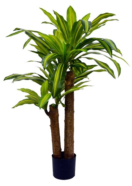Planta decorativa Dracaena in ghiveci verde plastic PP H110 cm