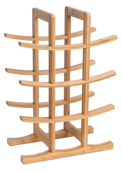 Raft pentru vin, depozitare 12 sticle, lemn de bambus, design modern