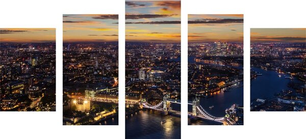 Tablou 5-piese vedere aeriană la Tower Bridge
