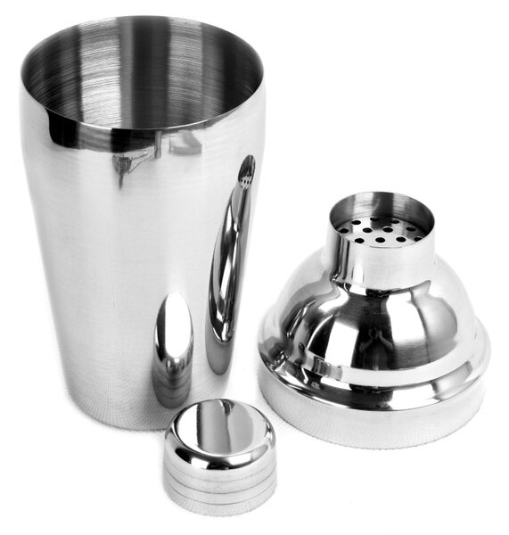 Set barman, 9 piese otel inoxidabil pentru preparare cocktail, suport bambus