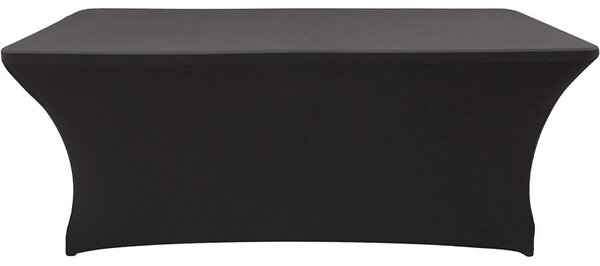 Husa masa catering, tesatura elastica, flexibila, culoare neagra, 180x75x74 cm