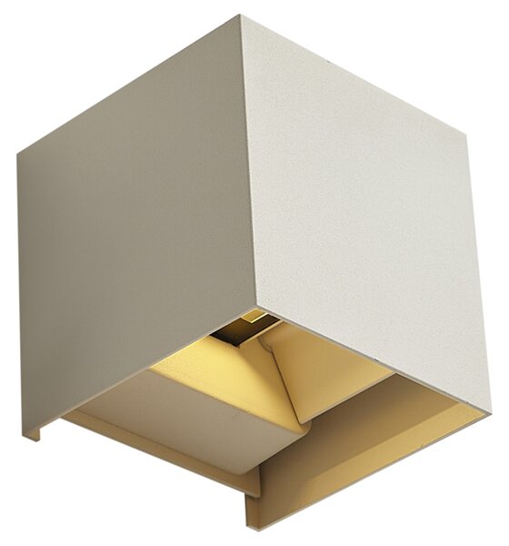 Lampă modernă de perete pentru exterior bej, cu LED inclus, 2 lumini IP54 - Edwin