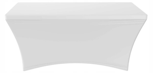 Husa masa catering, material elastic si impermeabil, alb, 180x75x74 cm