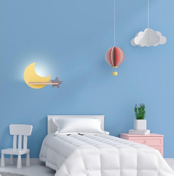 Aplică LED cu raft pentru copii MOON LED/5W/230V